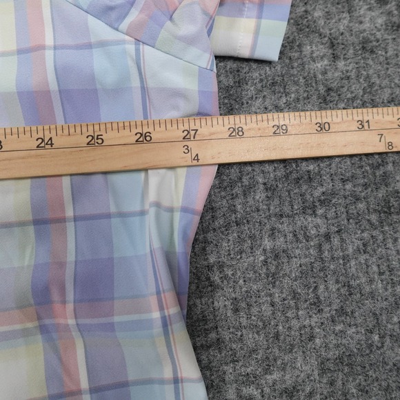 Mizzen+Main Leeward‎ Collection Shirt Mens XXL Blue Pink Plaid Short Sleeve USA - Picture 7 of 9
